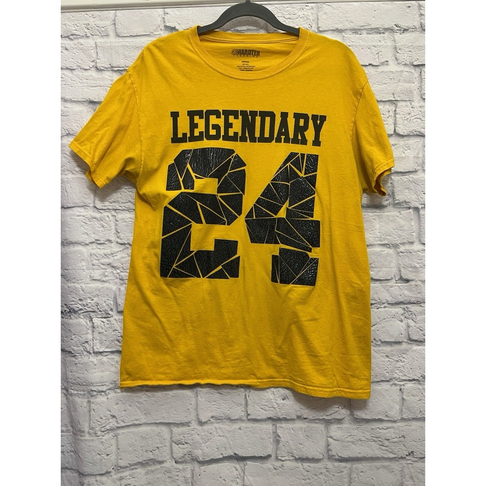 Hardten Clothing T Shirt Mens Yellow 24 Graphic Relaxed Fit Crew Size M Kobe